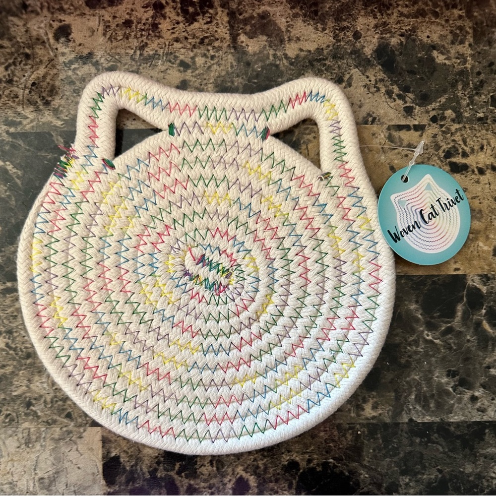 Woven Cat Trivet  NWT by Cat Lady Box